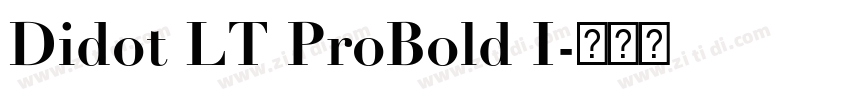 Didot LT ProBold I字体转换